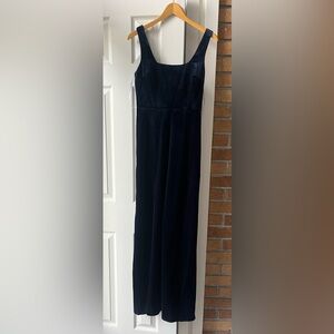 Lulu's Navy Blue Velvet Maxi Dress size small